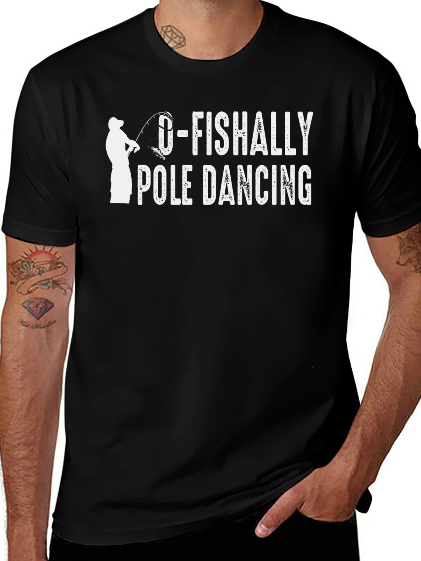 O-Fishally Pole Dancing Graphic T-Shirt