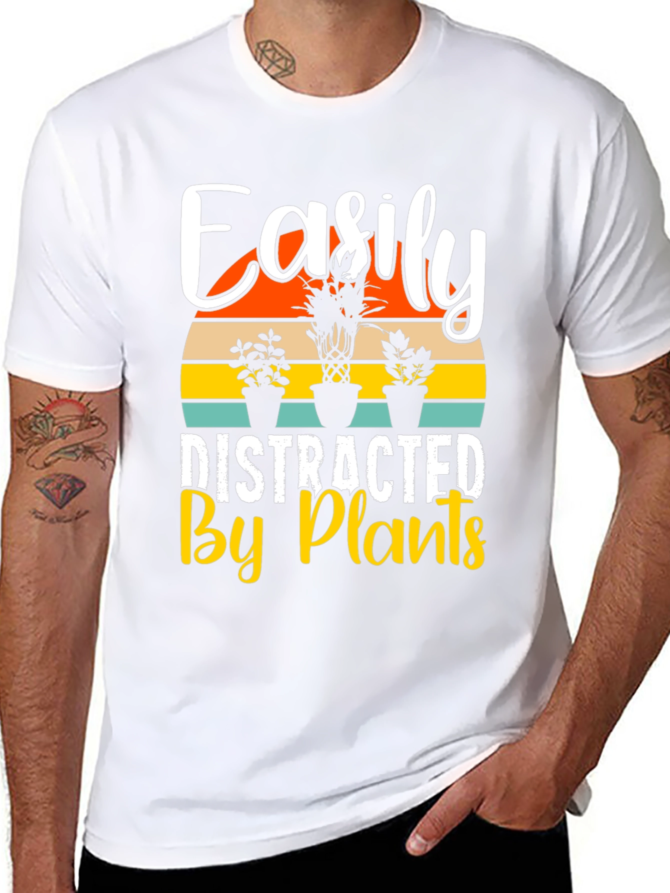 Easily Distracted By Plants Graphic T-Shirt