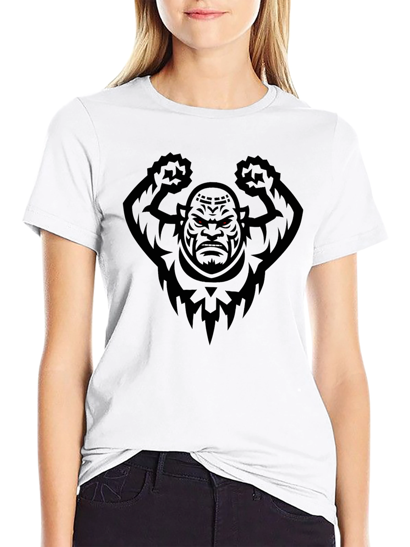 Mens Black Graphic Tee - Angry Orc Design