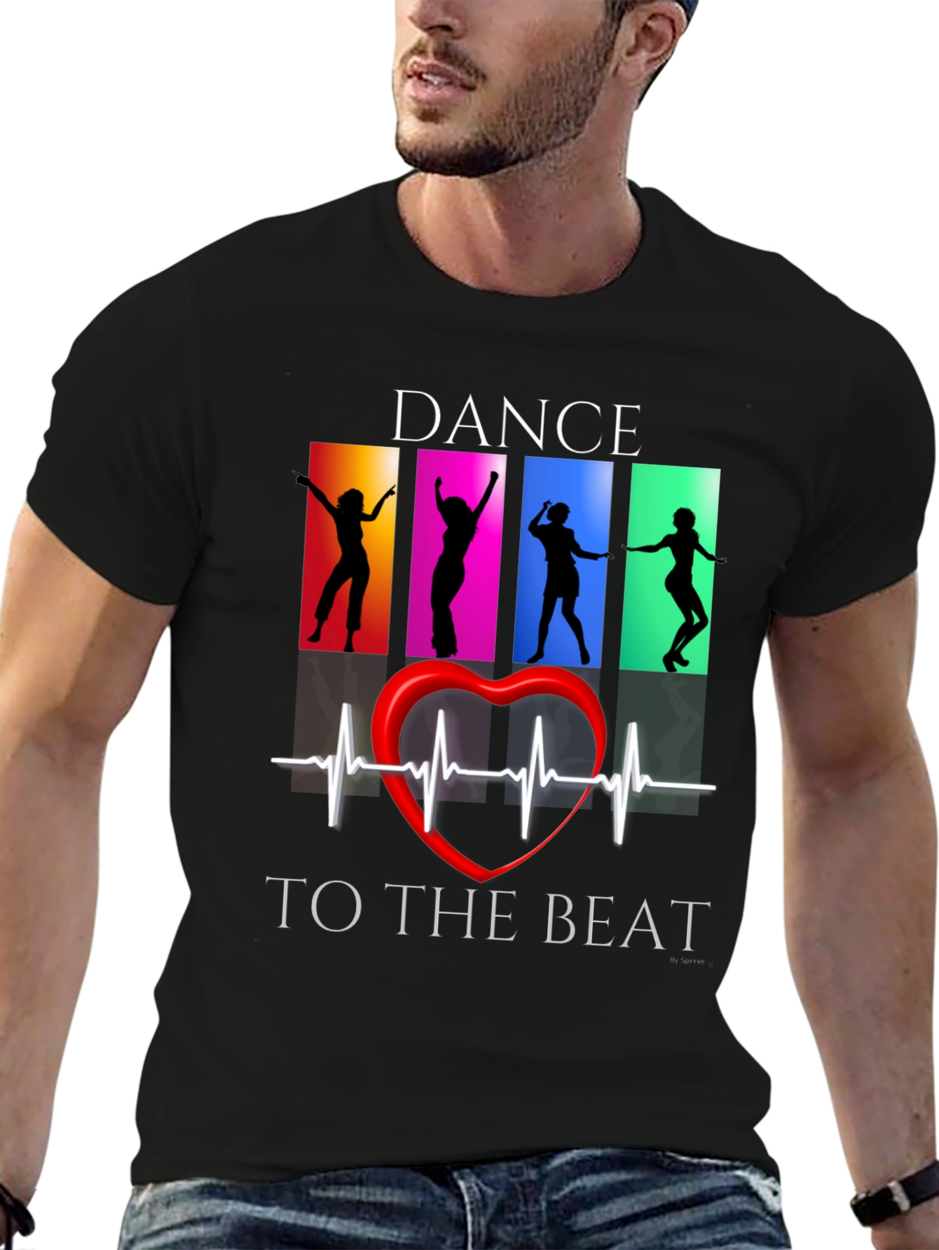 Dance to the Beat Black Graphic Tee