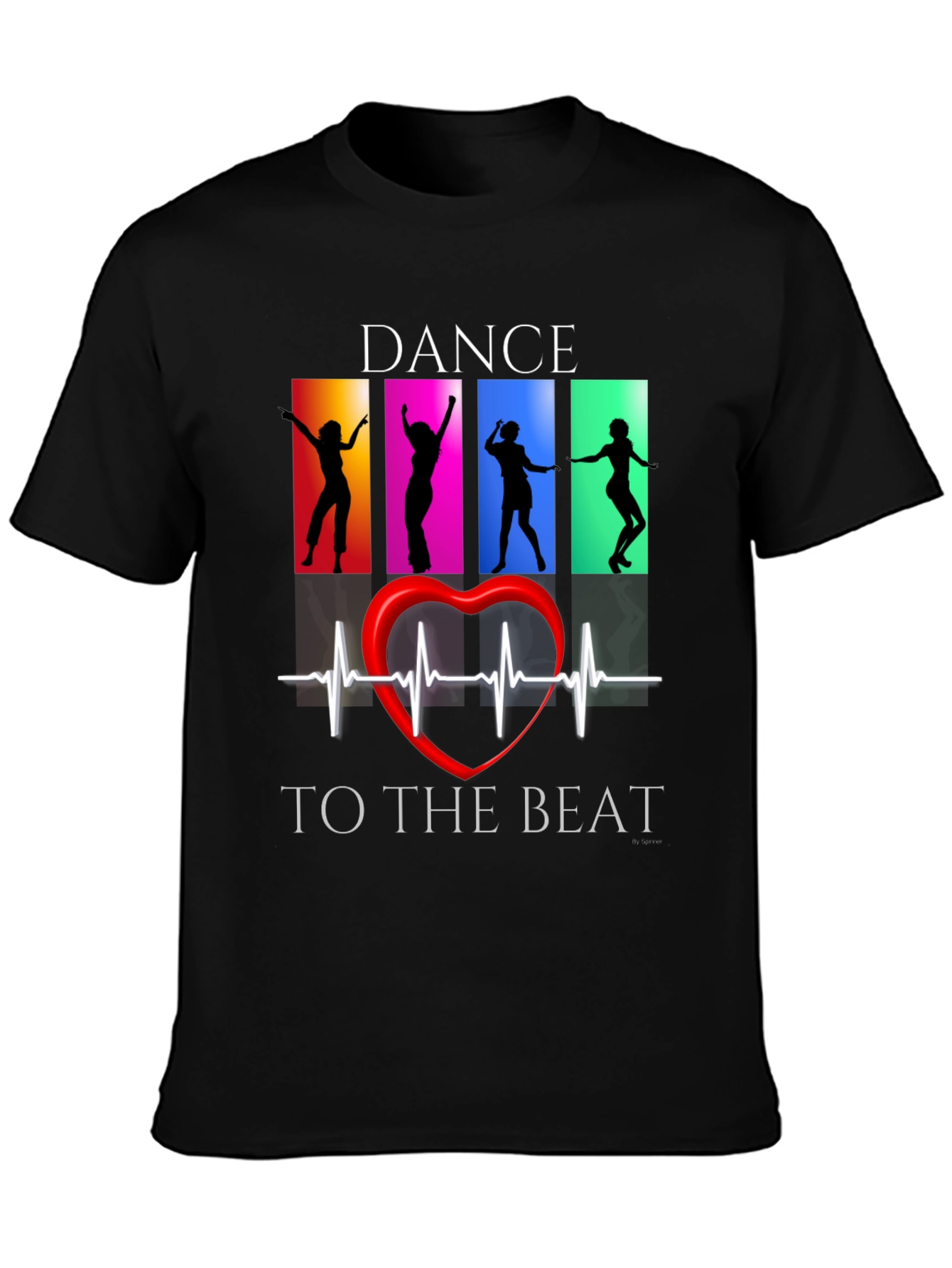 Dance to the Beat Black Graphic Tee