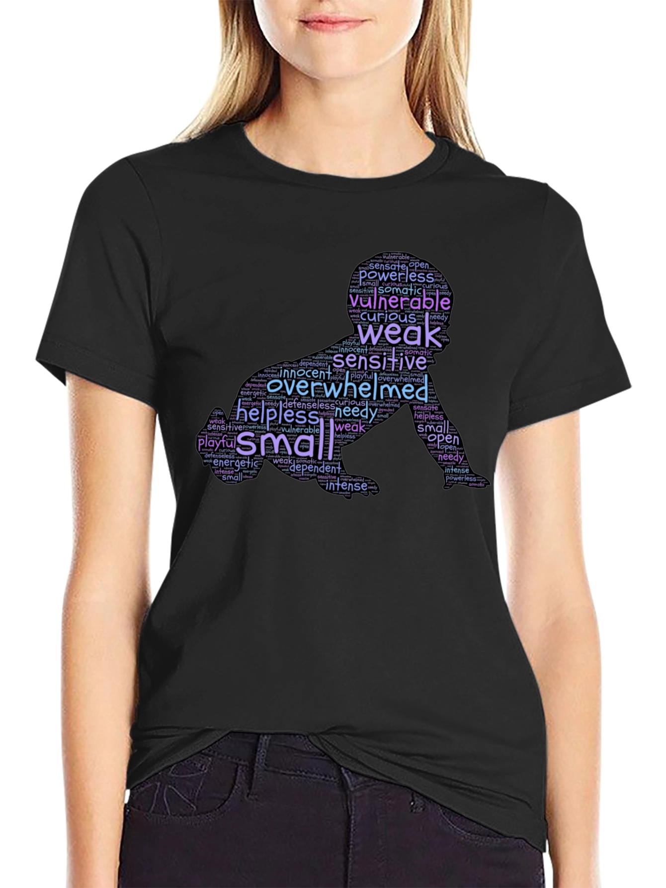 Vulnerable Baby Word Art Graphic T-Shirt