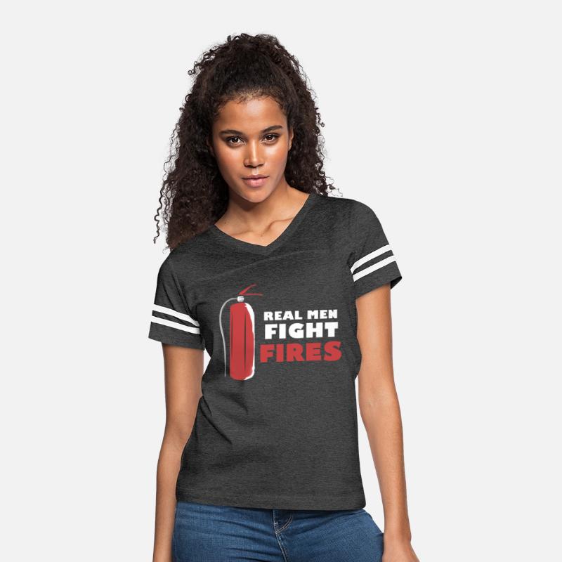 Real Men Fight Fires Funny Rescuers Fire Truck Lov