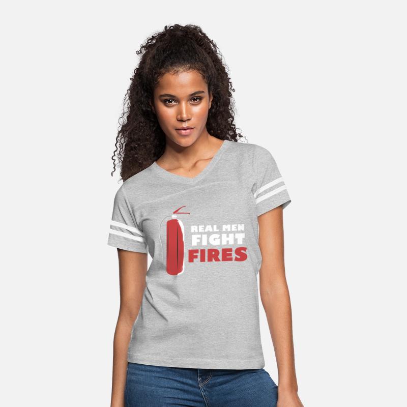 Real Men Fight Fires Funny Rescuers Fire Truck Lov