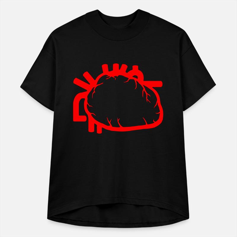 Realistic Anatomical Heart Outline Vector 1 Color