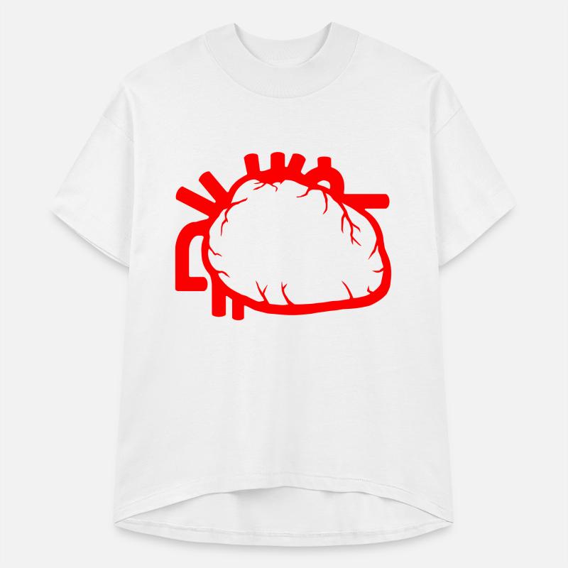 Realistic Anatomical Heart Outline Vector 1 Color