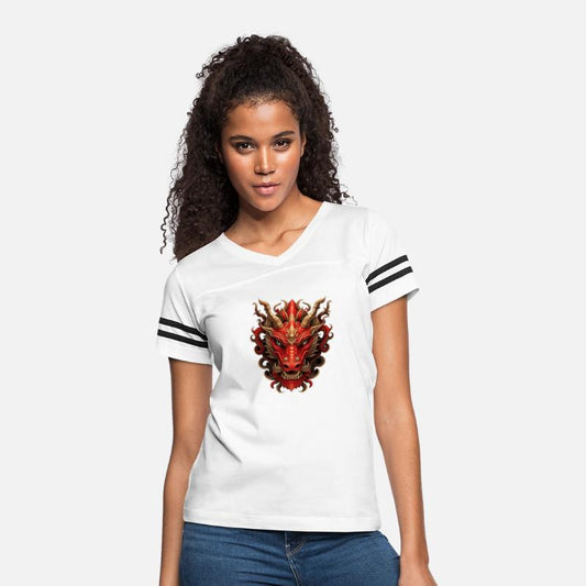 Red & Gold Dragon Head