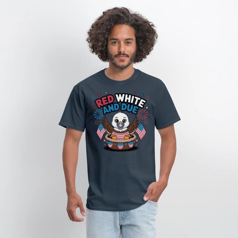 Red White and Due Cute Patriotic Baby Eagle