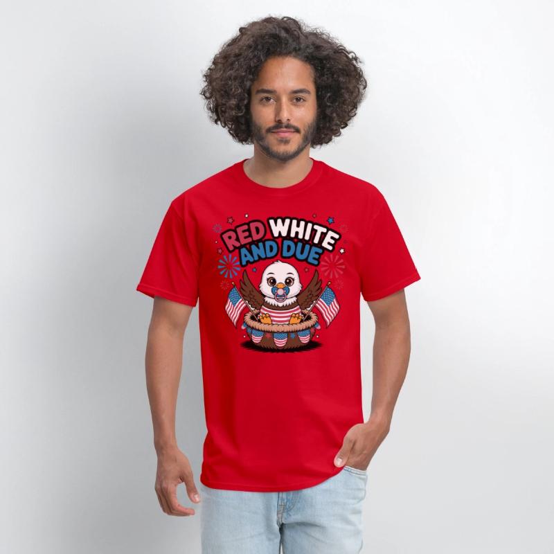 Red White and Due Cute Patriotic Baby Eagle