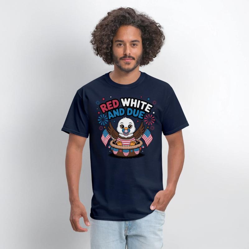 Red White and Due Cute Patriotic Baby Eagle