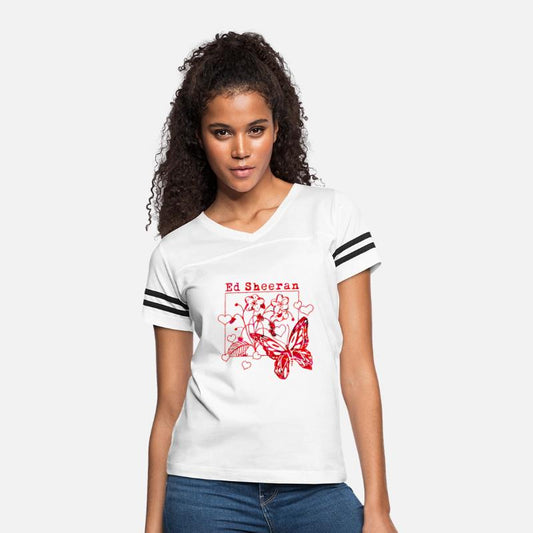 Red Wild Hearts And Butterflies