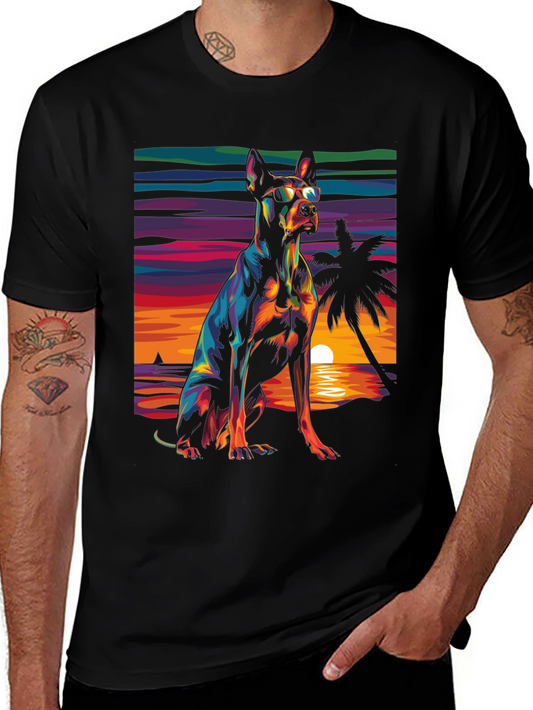 Dog Beach Sunset Graphic Tee