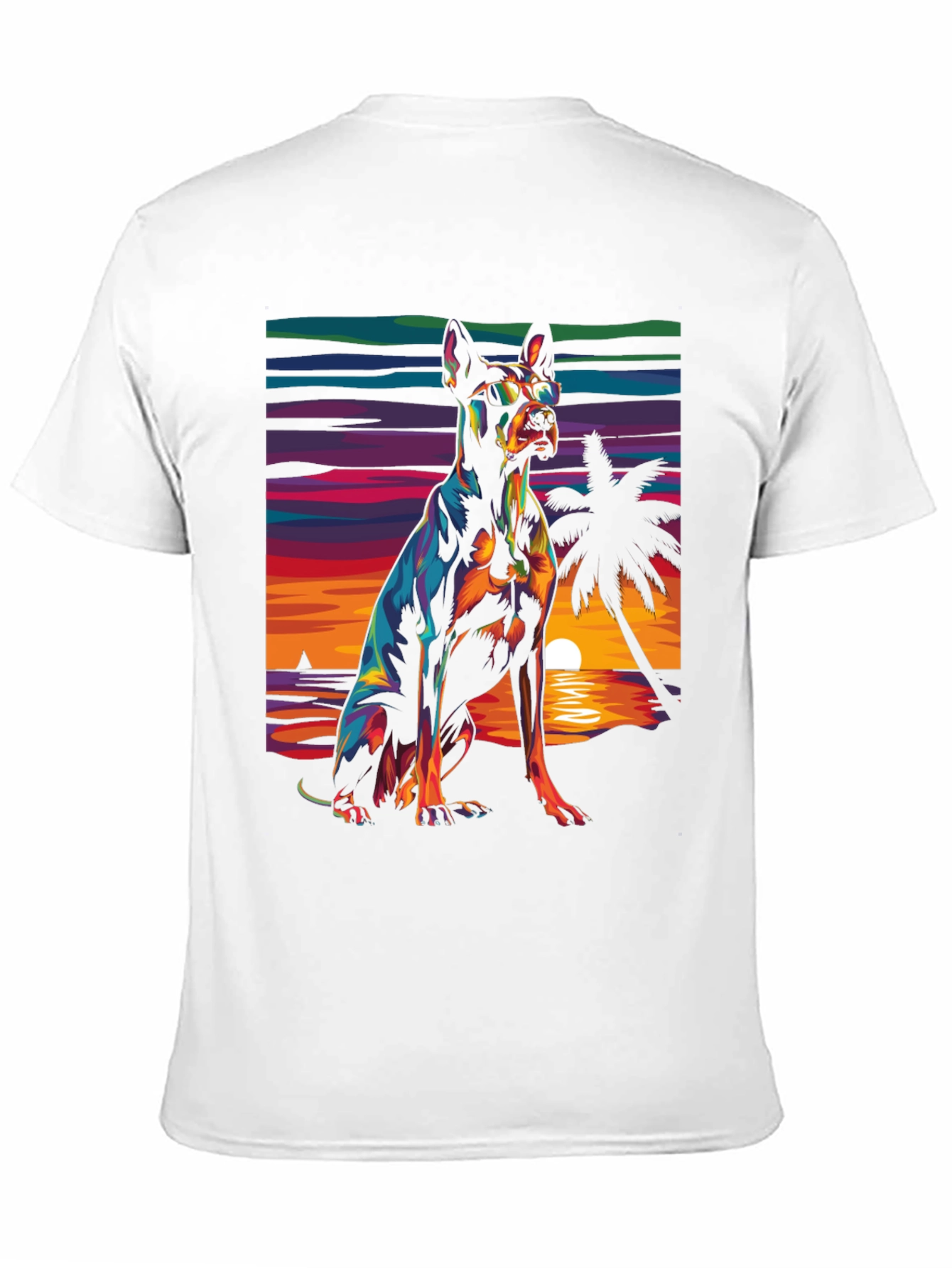 Dog Beach Sunset Graphic Tee