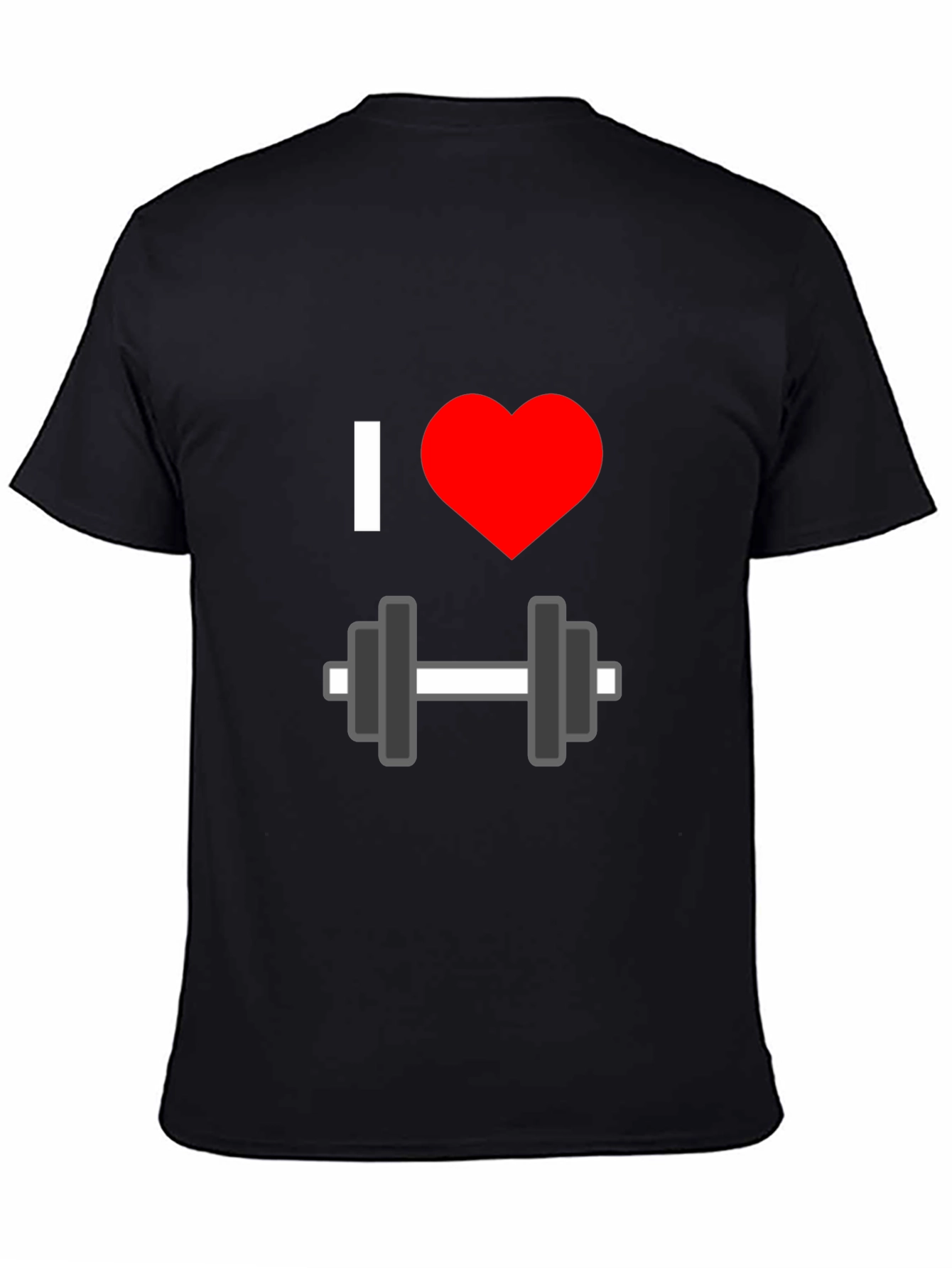 I Heart Dumbbells Graphic T-Shirt - Black Gym Tee