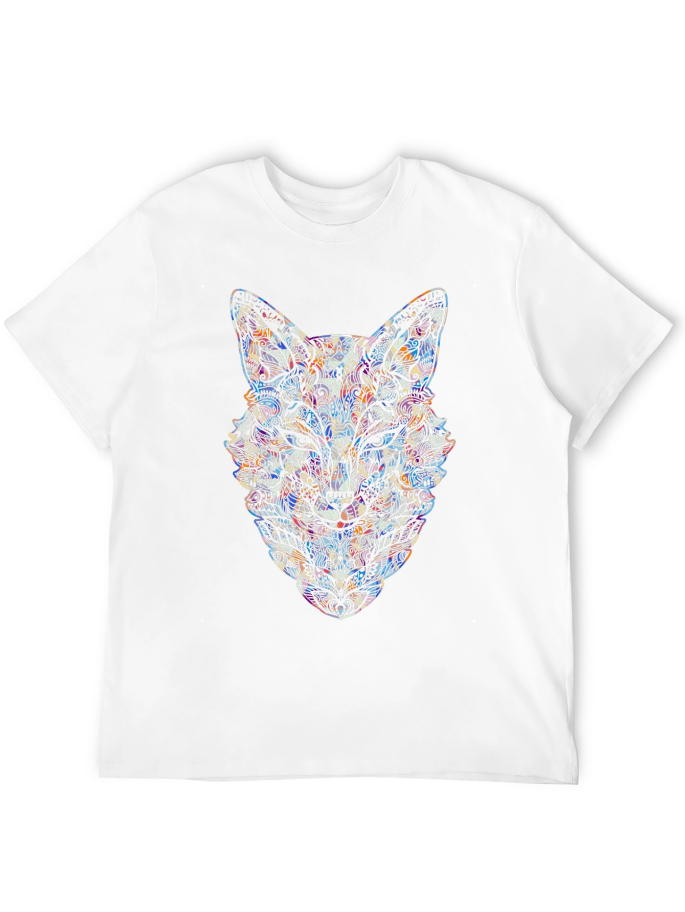 Abstract Fox Graphic Tee - Mens Black T-Shirt