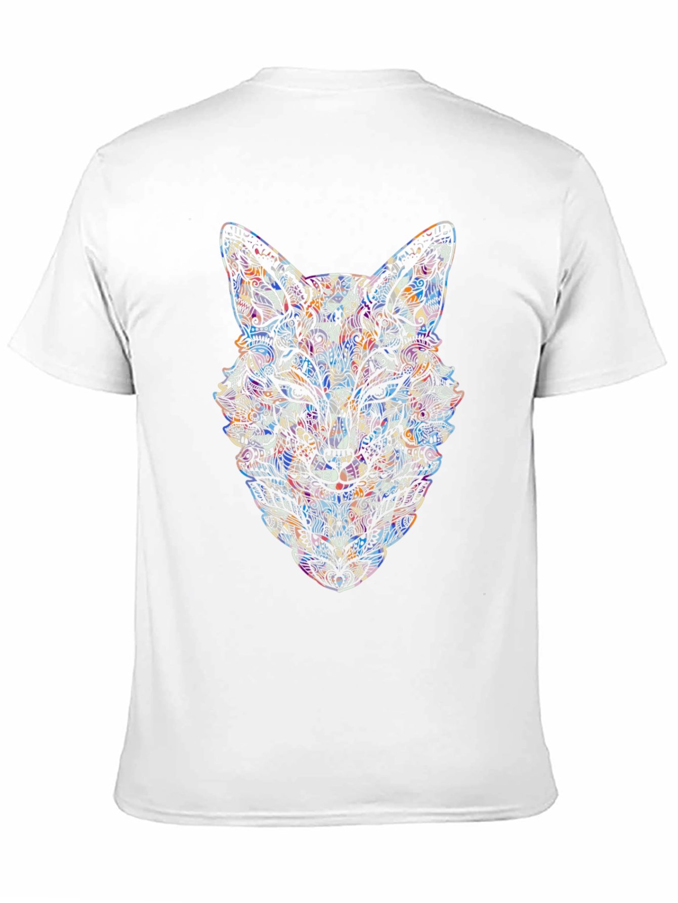 Abstract Fox Graphic Tee - Mens Black T-Shirt