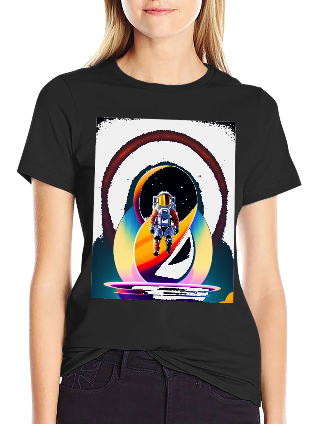 Retro Spaceman Graphic T-Shirt