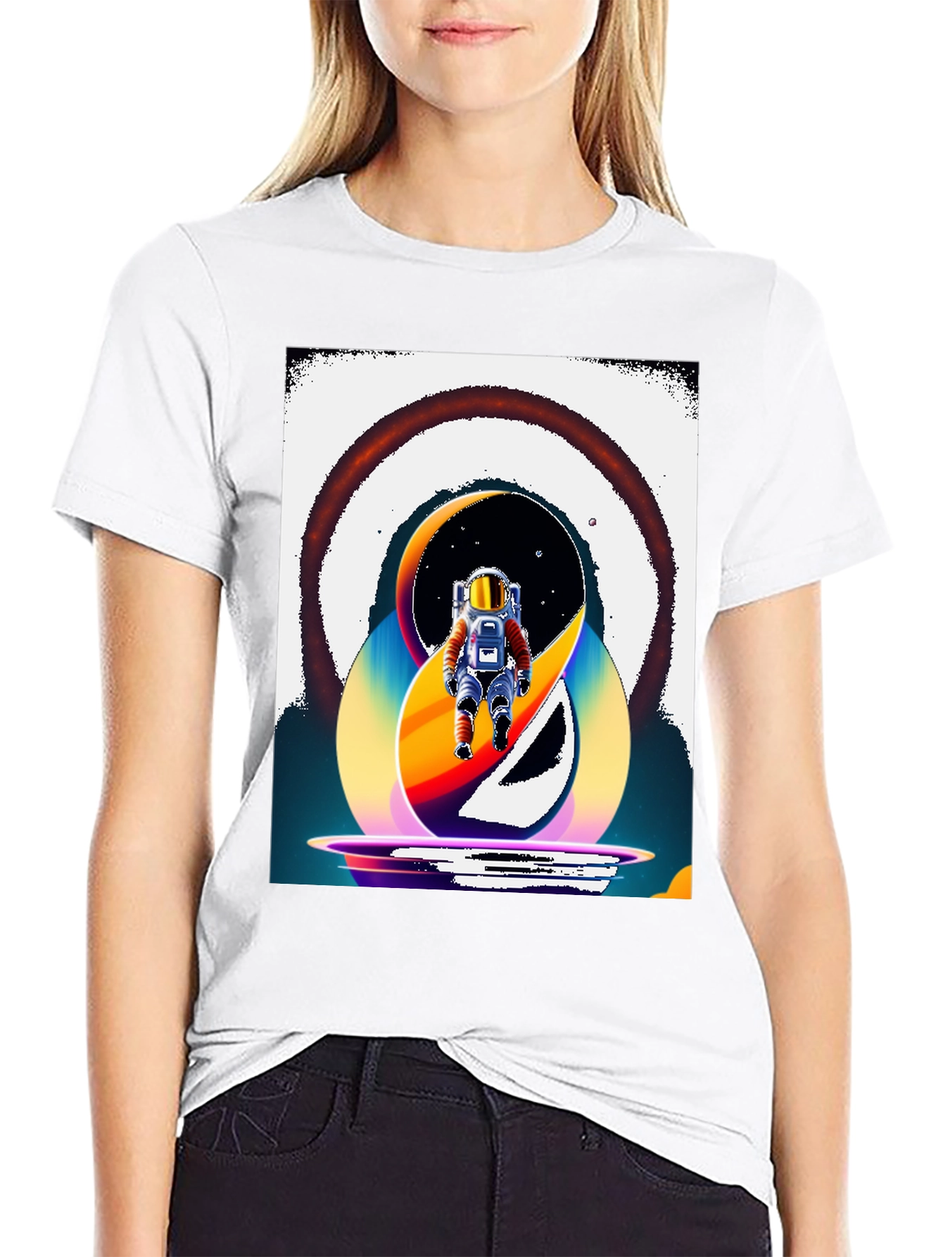 Retro Spaceman Graphic T-Shirt