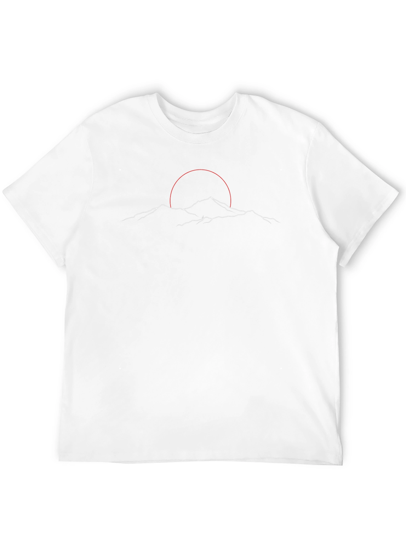 Minimalist Mountain Sunset Graphic T-Shirt