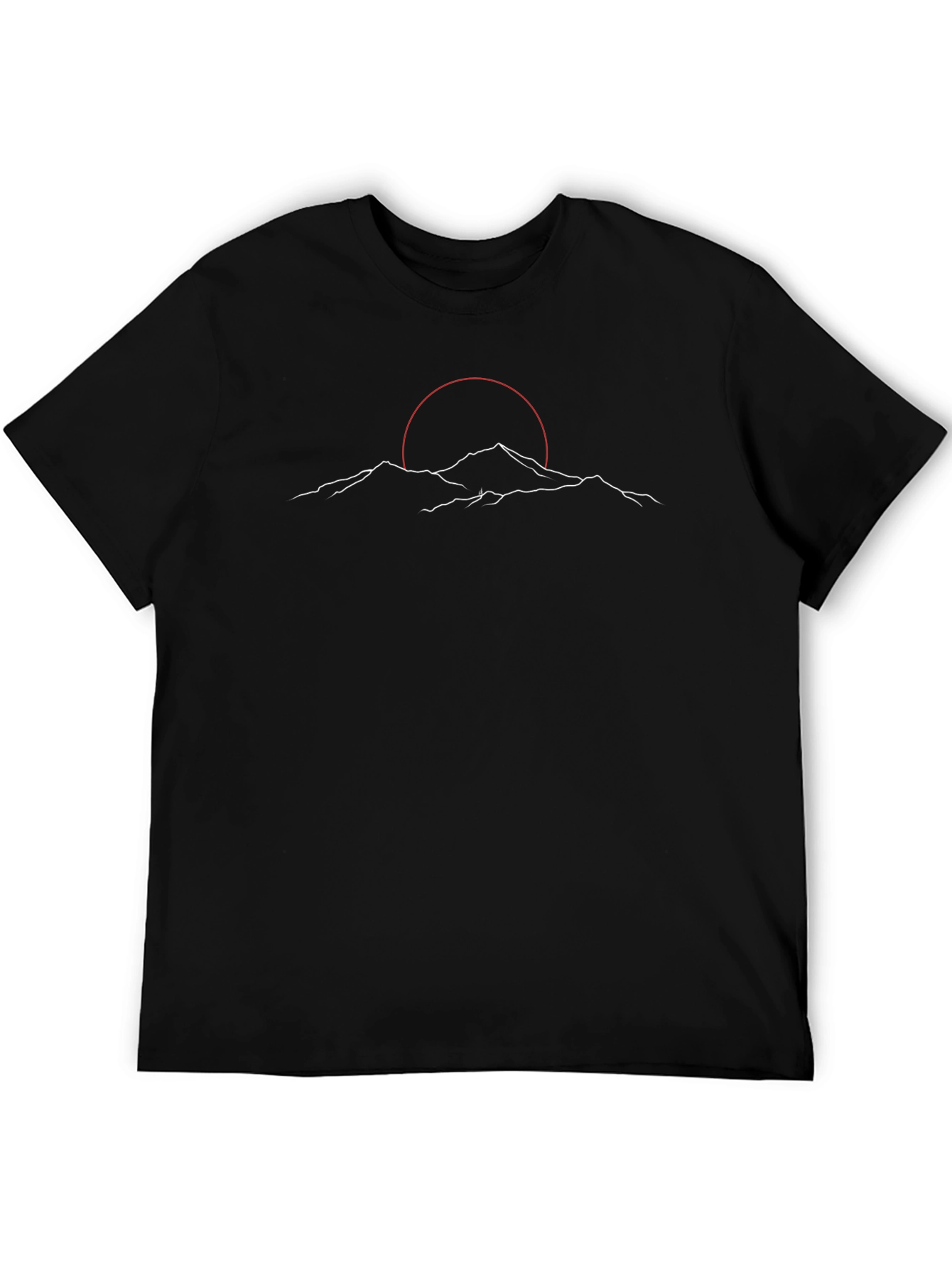 Minimalist Mountain Sunset Graphic T-Shirt