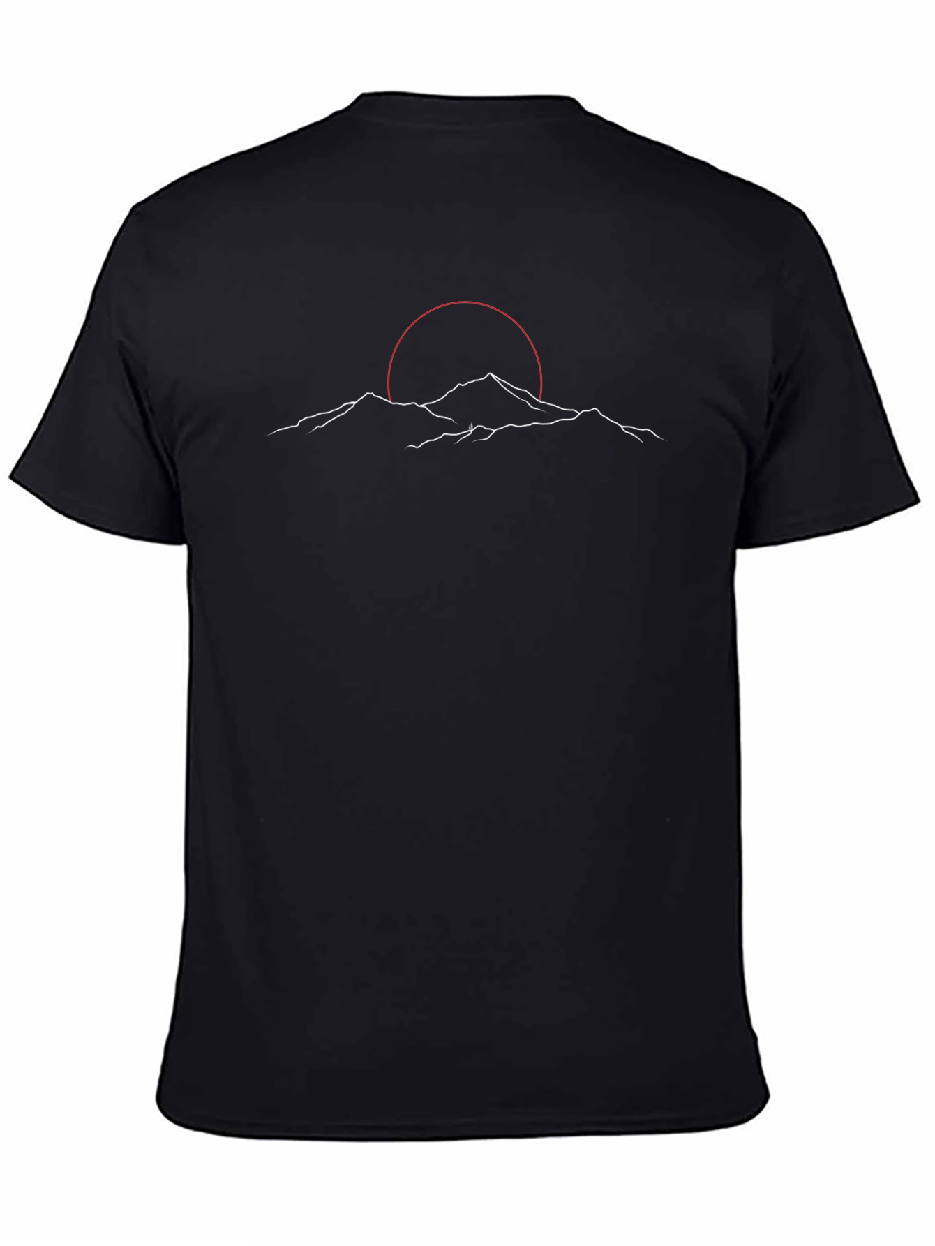 Minimalist Mountain Sunset Graphic T-Shirt