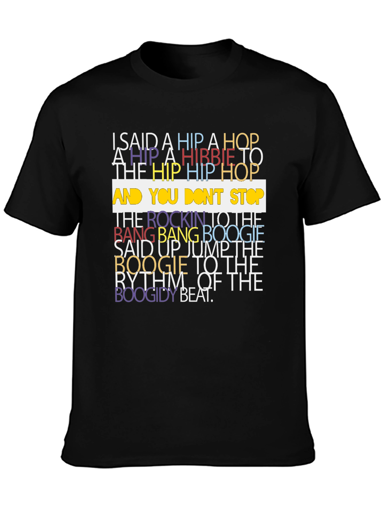 Retro Hip Hop Lyric T-Shirt - Classic Rhyme Design
