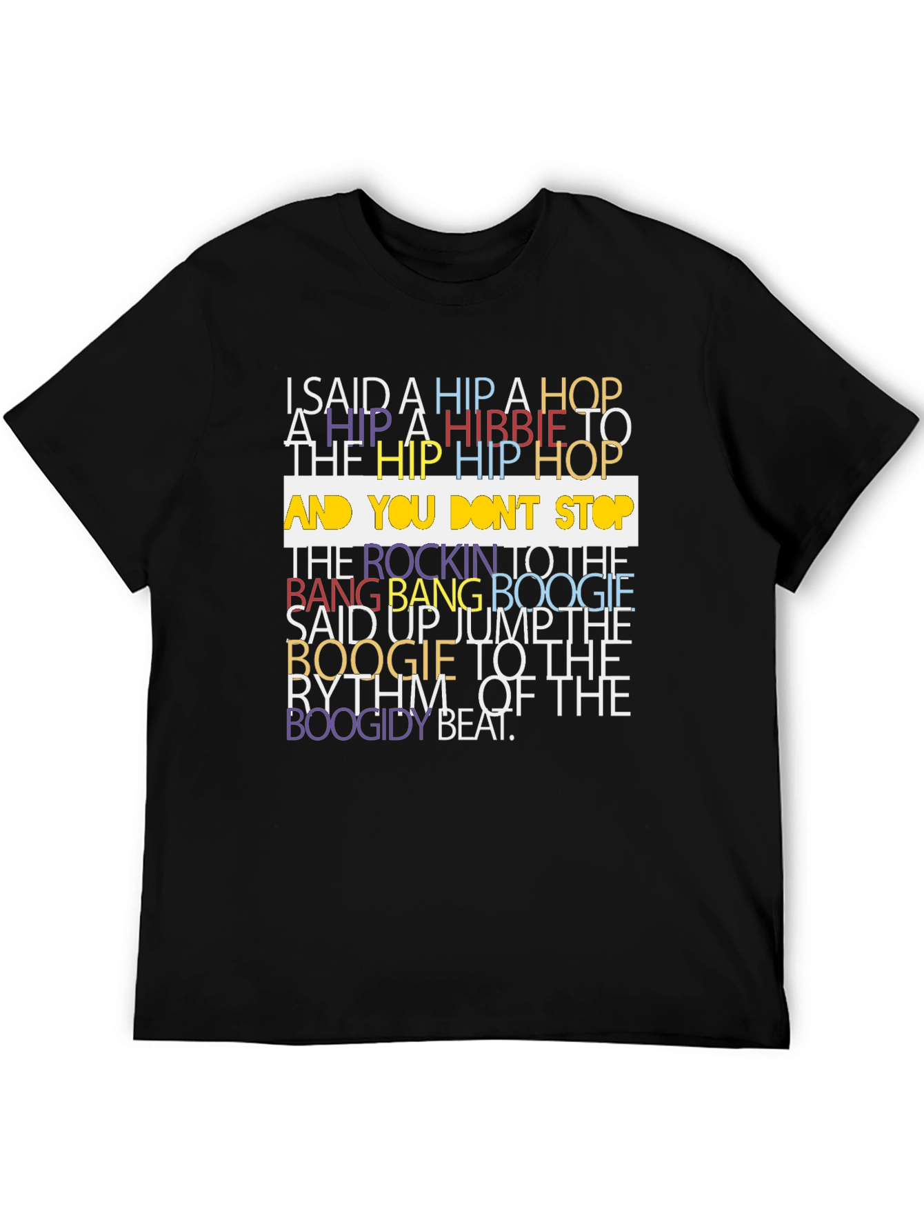 Retro Hip Hop Lyric T-Shirt - Classic Rhyme Design