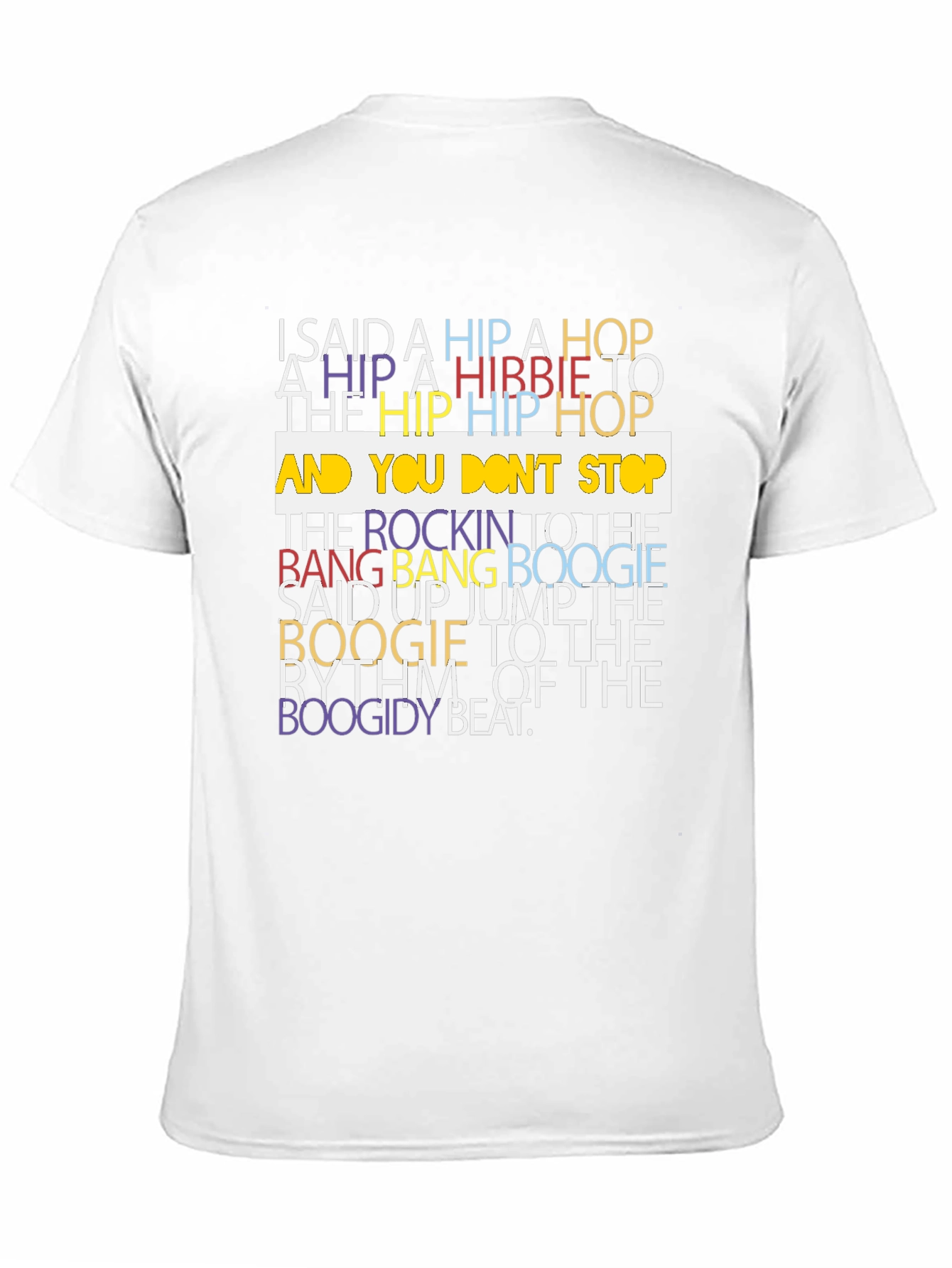 Retro Hip Hop Lyric T-Shirt - Classic Rhyme Design