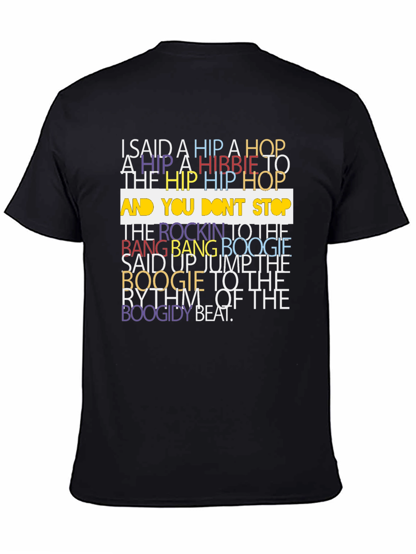 Retro Hip Hop Lyric T-Shirt - Classic Rhyme Design