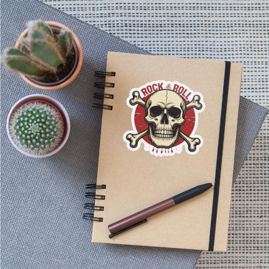 Rock Roll Skull Sticker Tee Collection