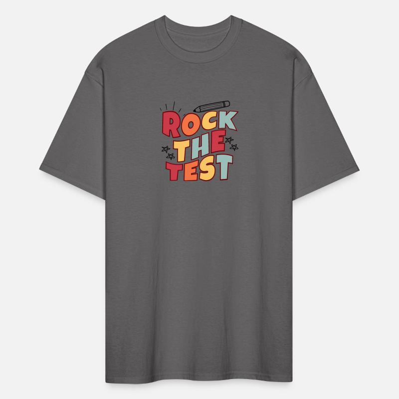 Rock The Test Testing Day Retro Motivational Teach