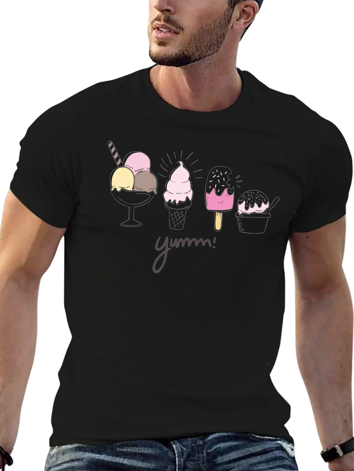Yumm! Ice Cream Graphic T-Shirt - Black