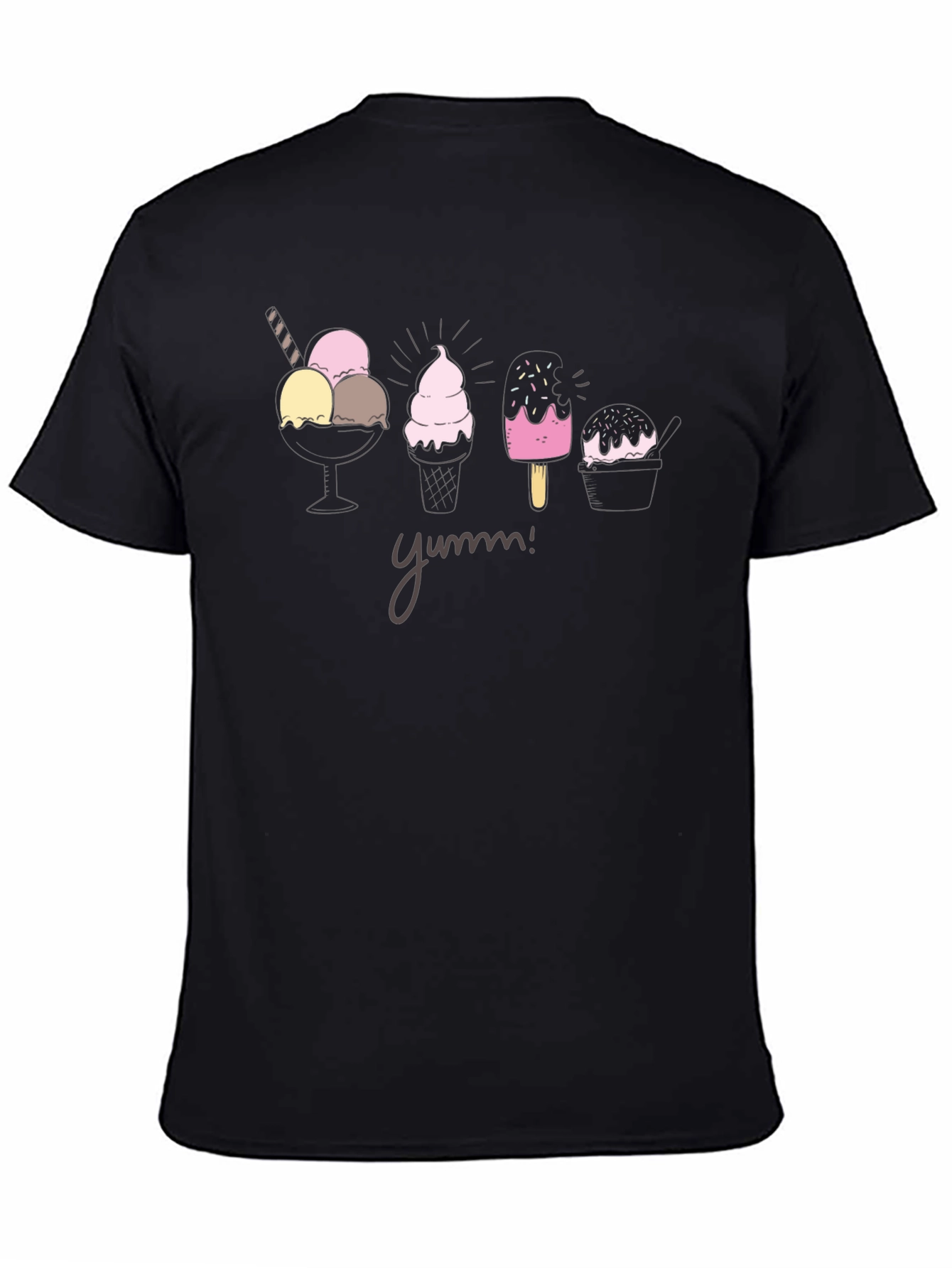 Yumm! Ice Cream Graphic T-Shirt - Black