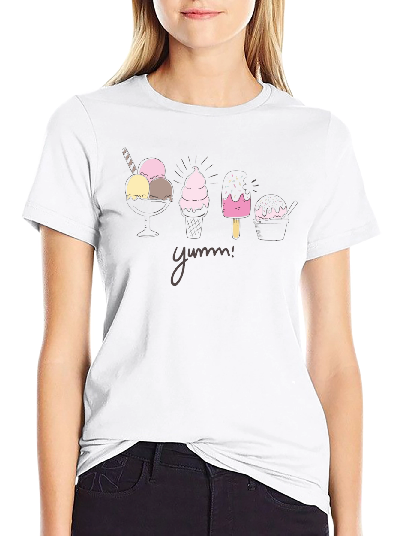 Yumm! Ice Cream Graphic T-Shirt - Black
