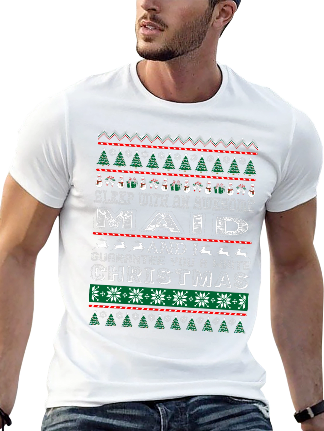 Maid Christmas Ugly Sweater T-Shirt