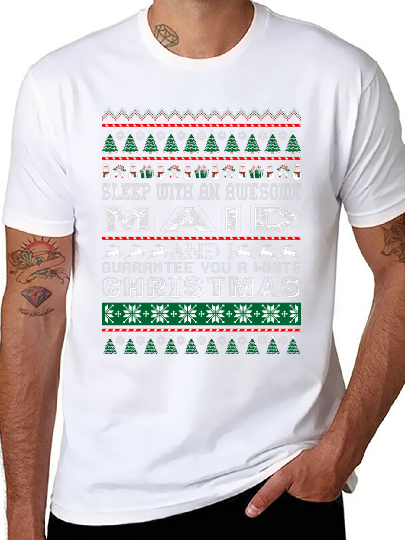 Maid Christmas Ugly Sweater T-Shirt