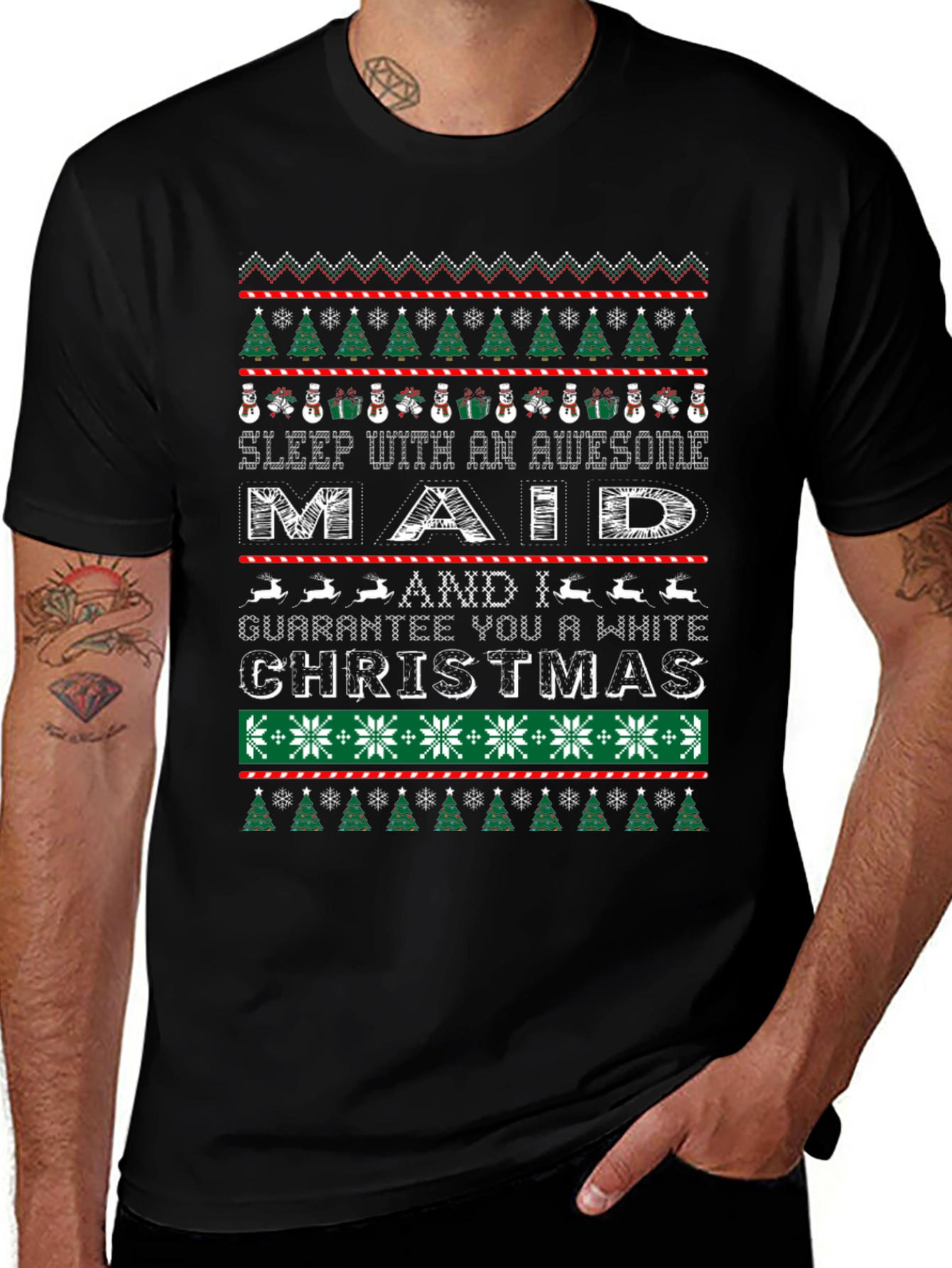 Maid Christmas Ugly Sweater T-Shirt