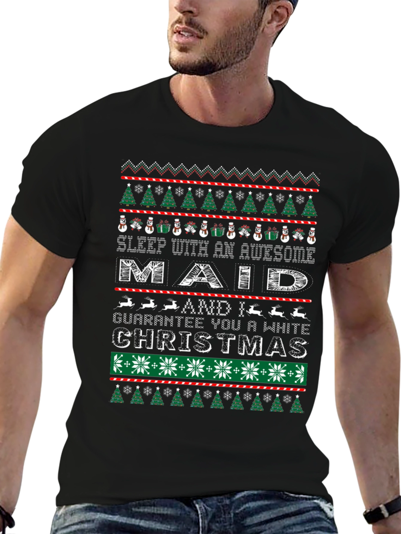 Maid Christmas Ugly Sweater T-Shirt