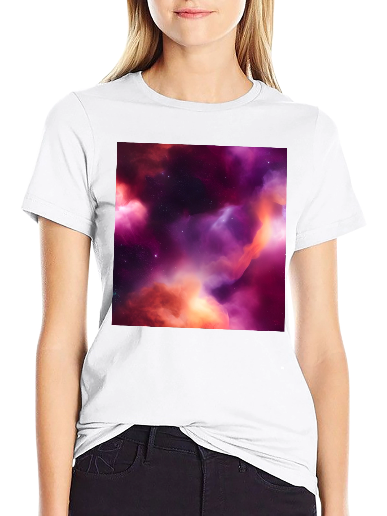 Nebula Space T-Shirt - Black Graphic Tee