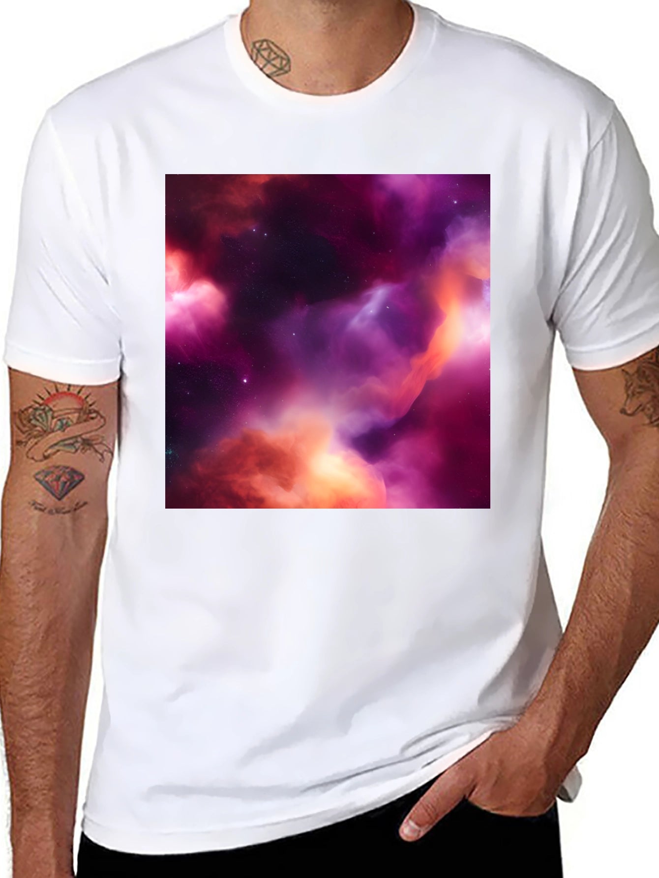 Nebula Space T-Shirt - Black Graphic Tee