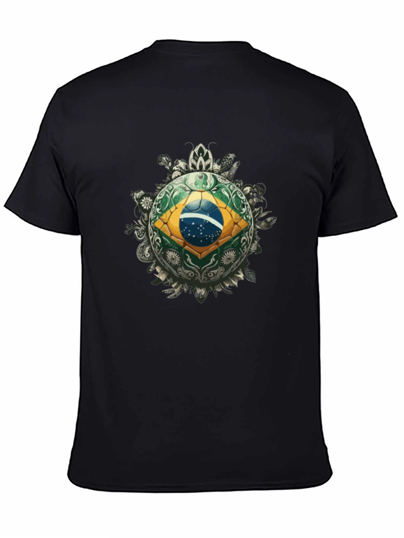Brazil Flag Soccer Ball Graphic Tee