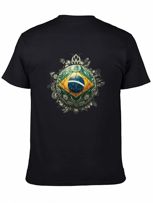 Brazil Flag Soccer Ball Graphic Tee