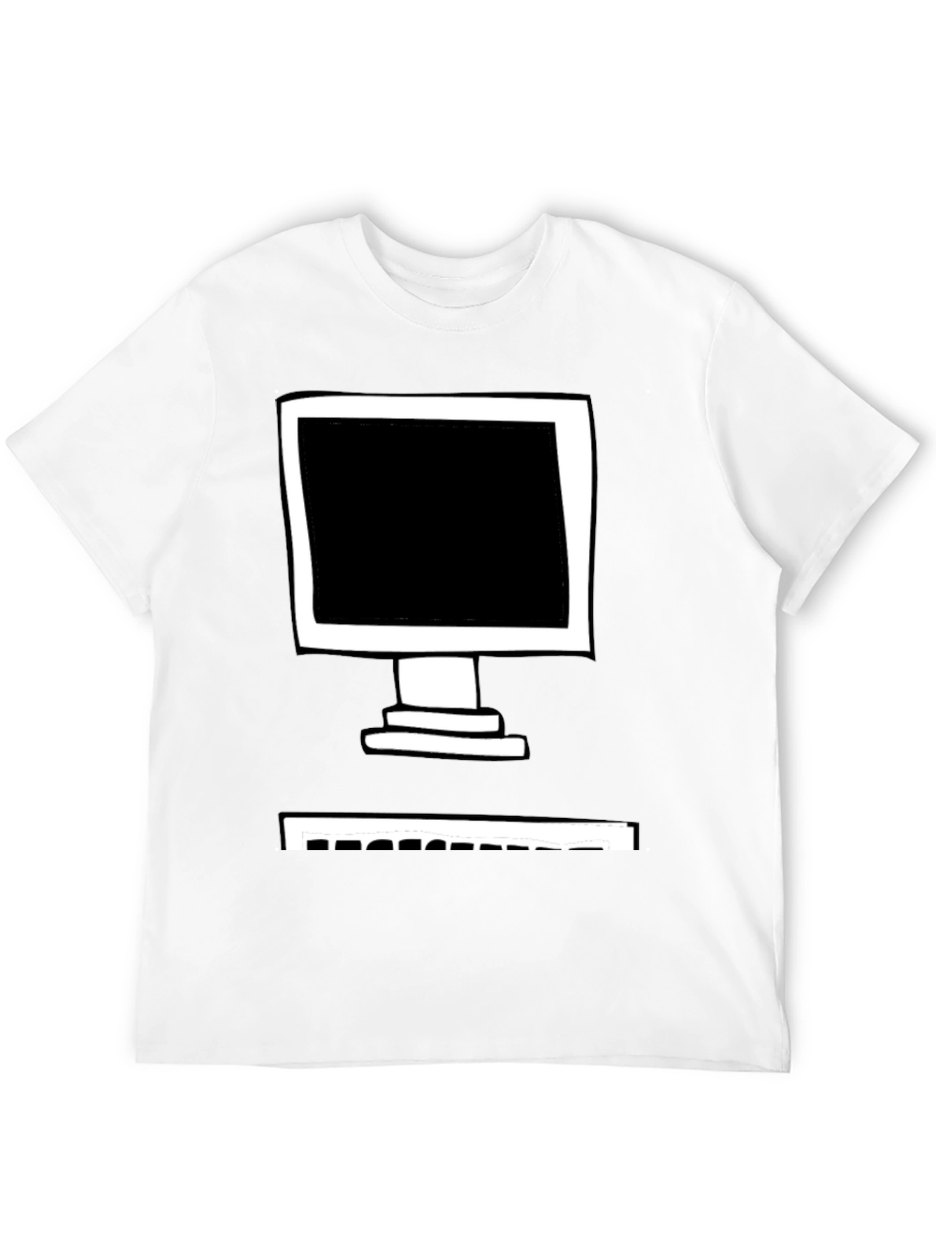 Retro Computer Graphic Tee - Black Cotton