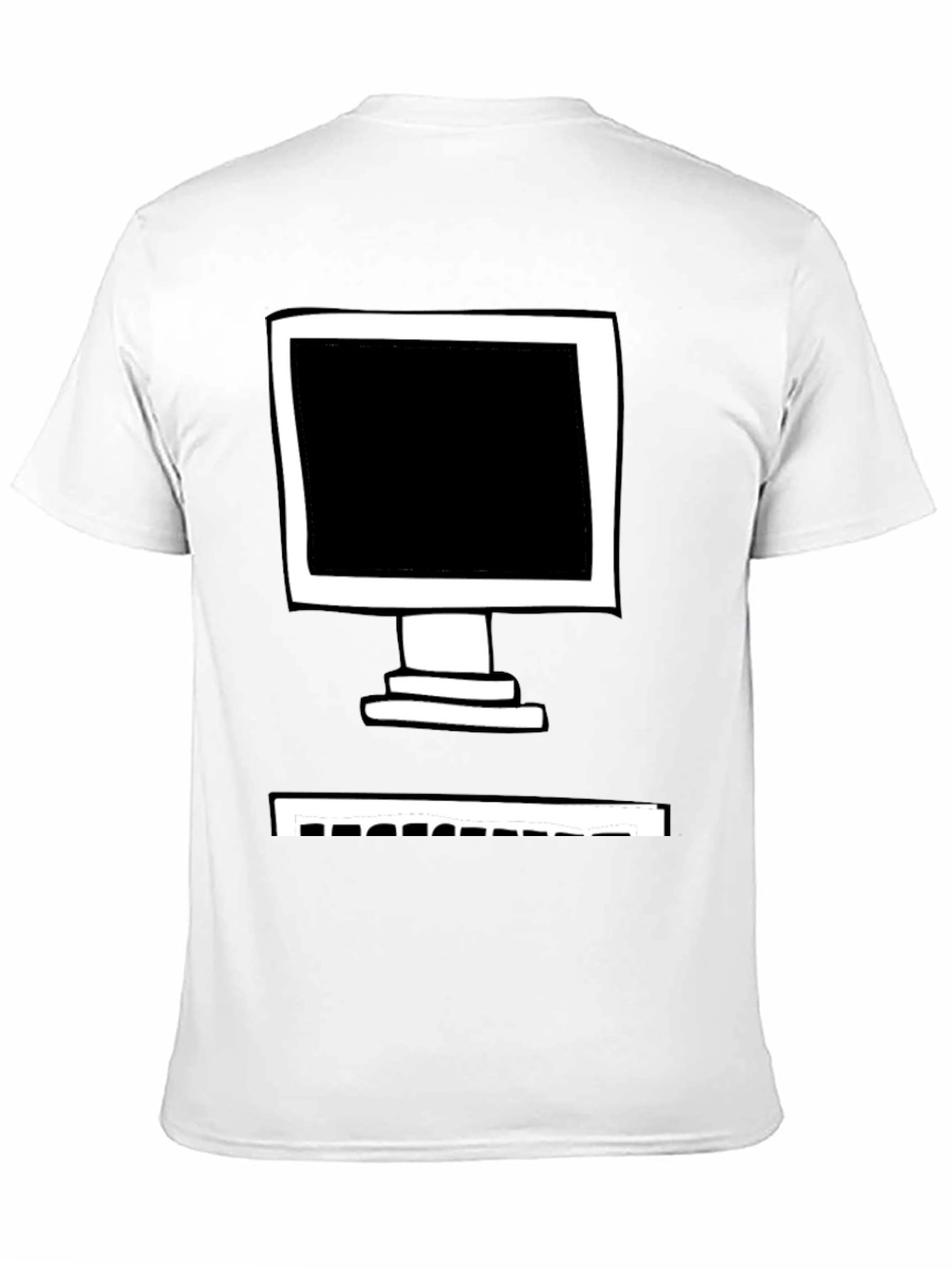 Retro Computer Graphic Tee - Black Cotton