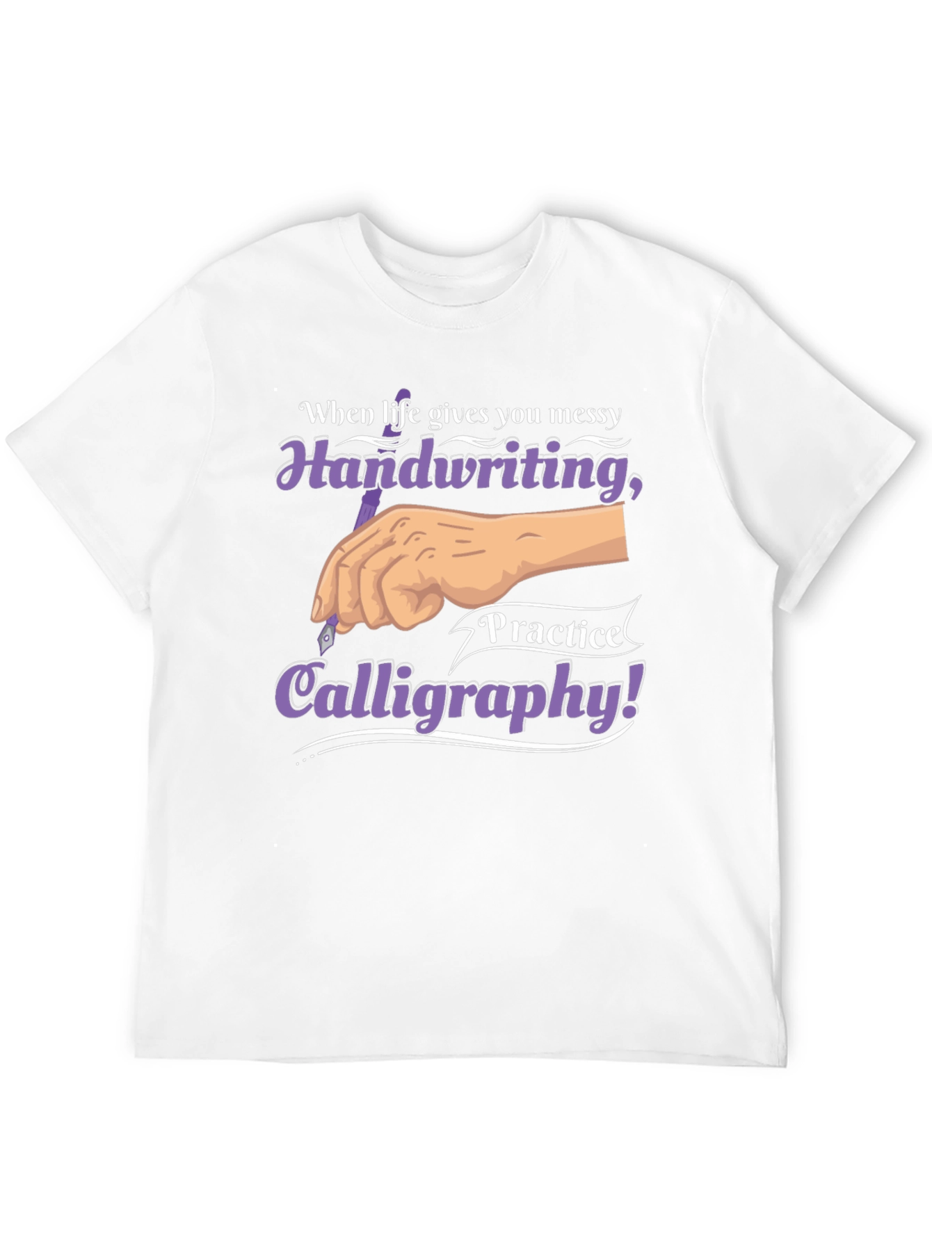 Calligraphy Practice T-Shirt Handwriting Art Tee