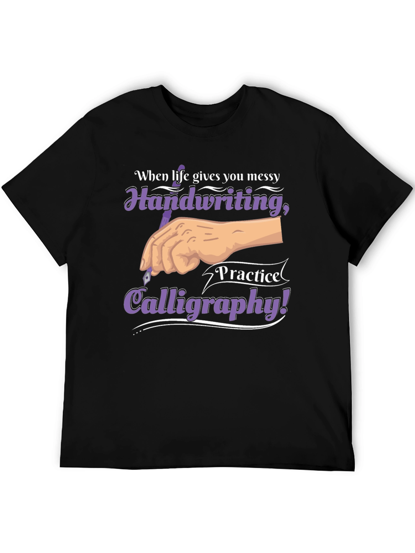 Calligraphy Practice T-Shirt Handwriting Art Tee