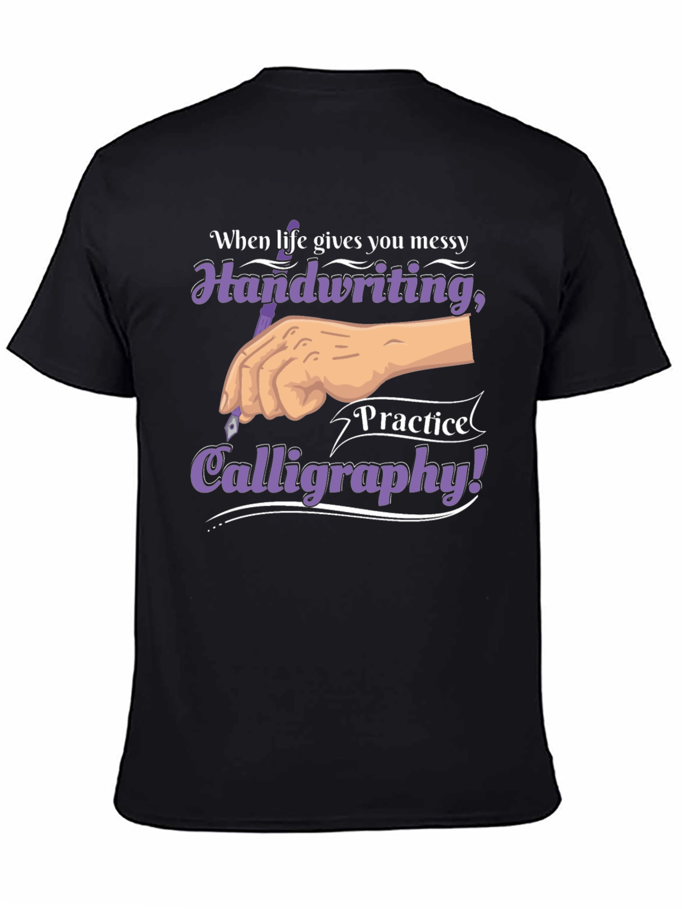 Calligraphy Practice T-Shirt Handwriting Art Tee