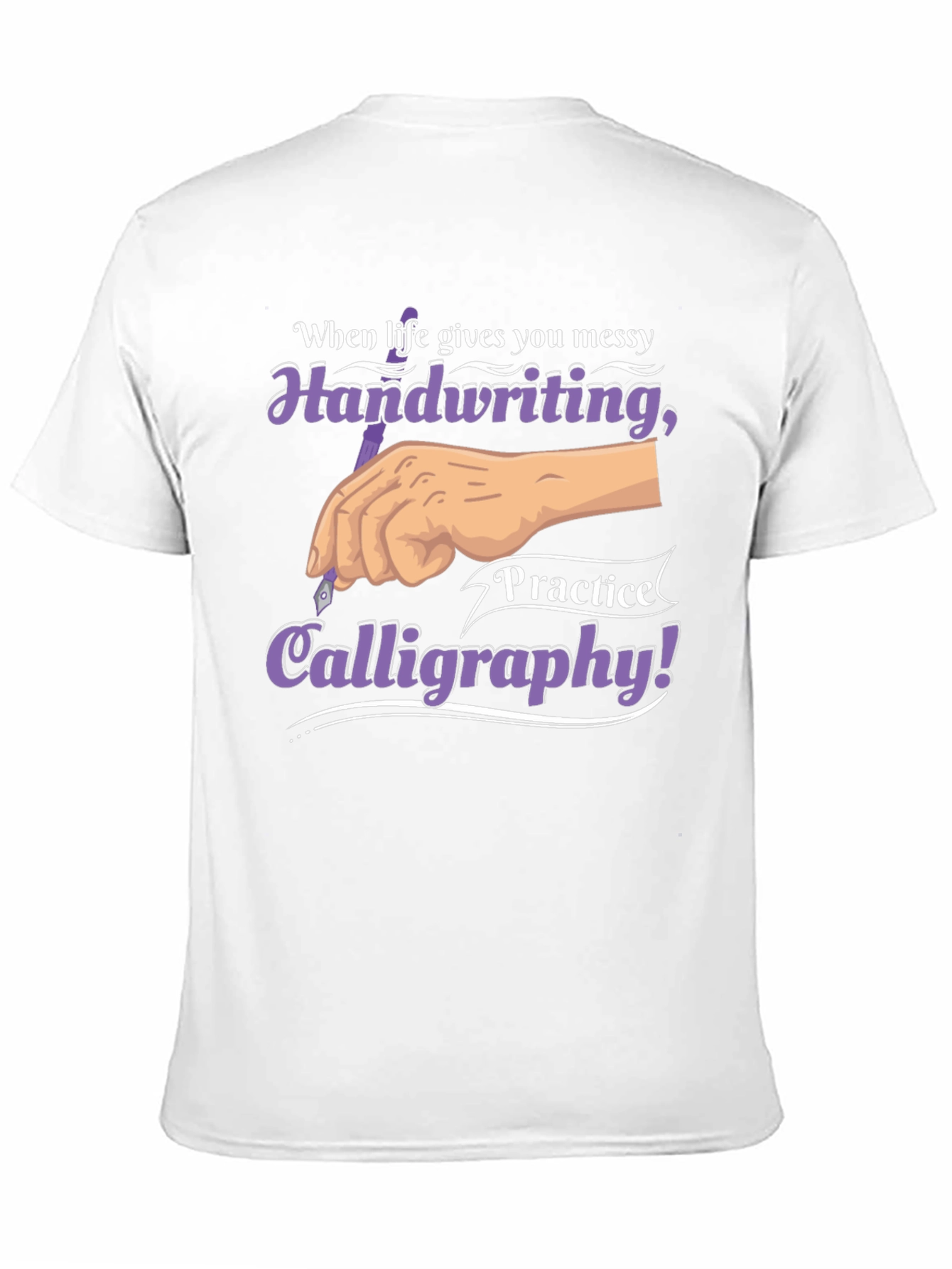 Calligraphy Practice T-Shirt Handwriting Art Tee
