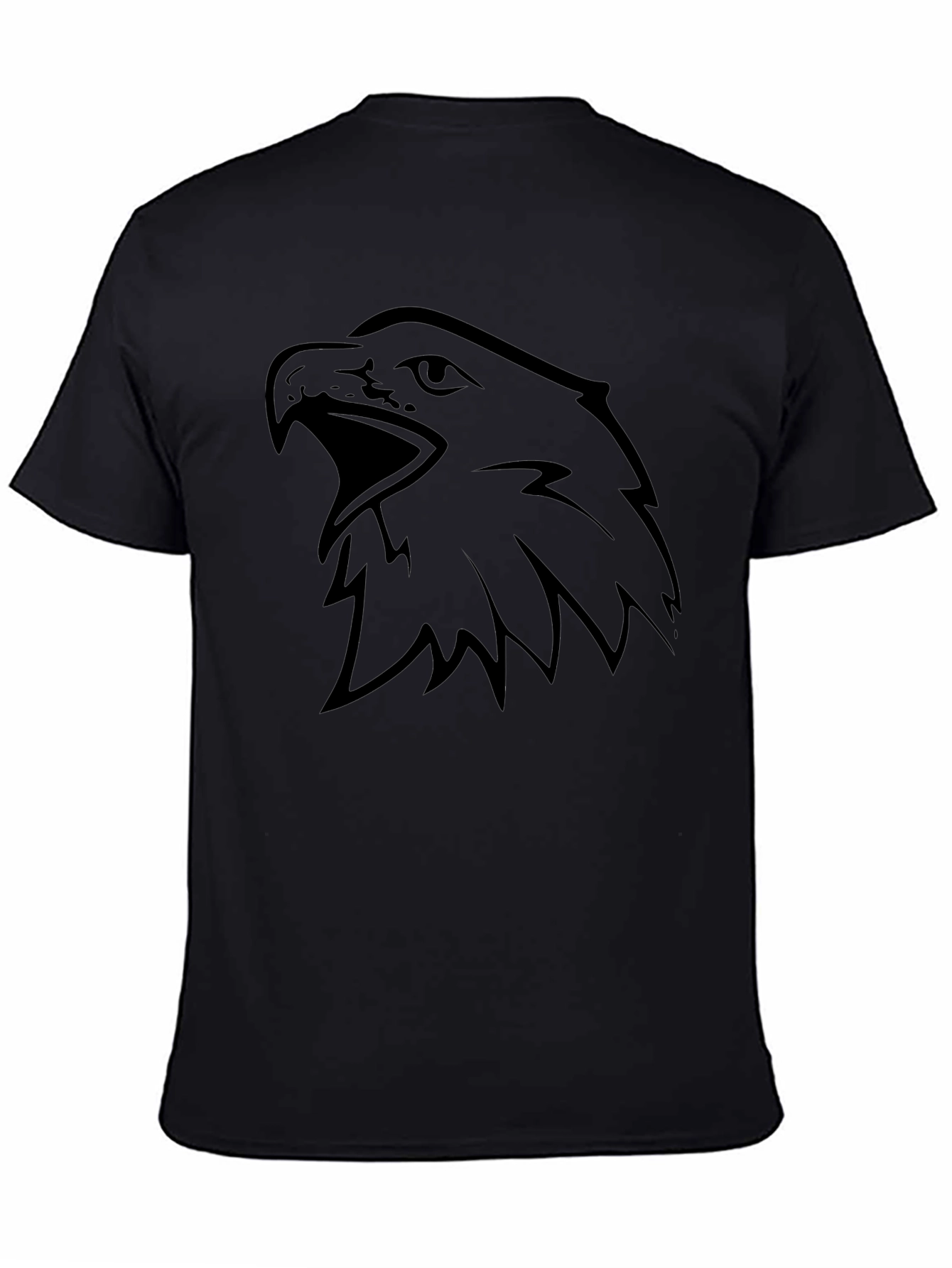 Mens Black Eagle Graphic Tee - Bold & Stylish