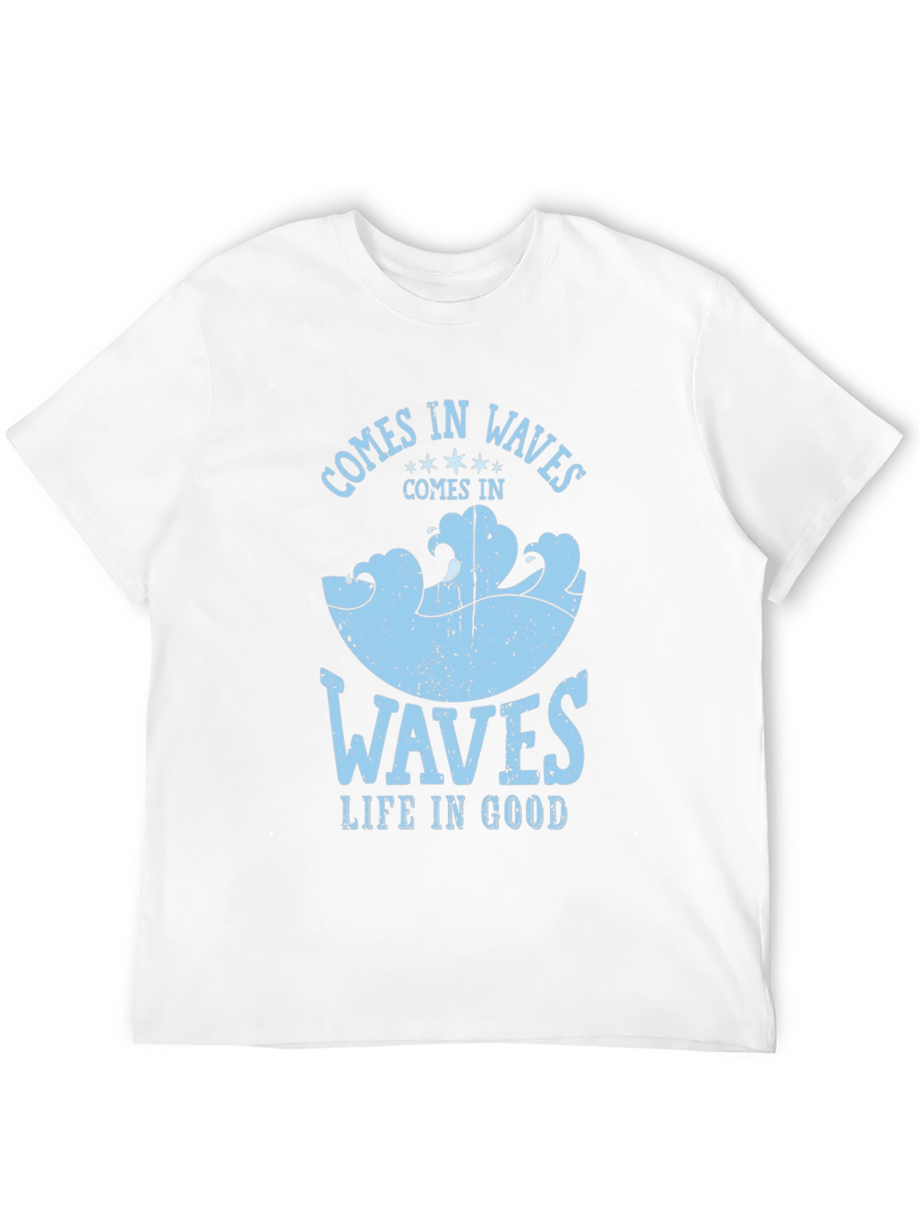 Comes in Waves Graphic Tee - Mens Black T-Shirt